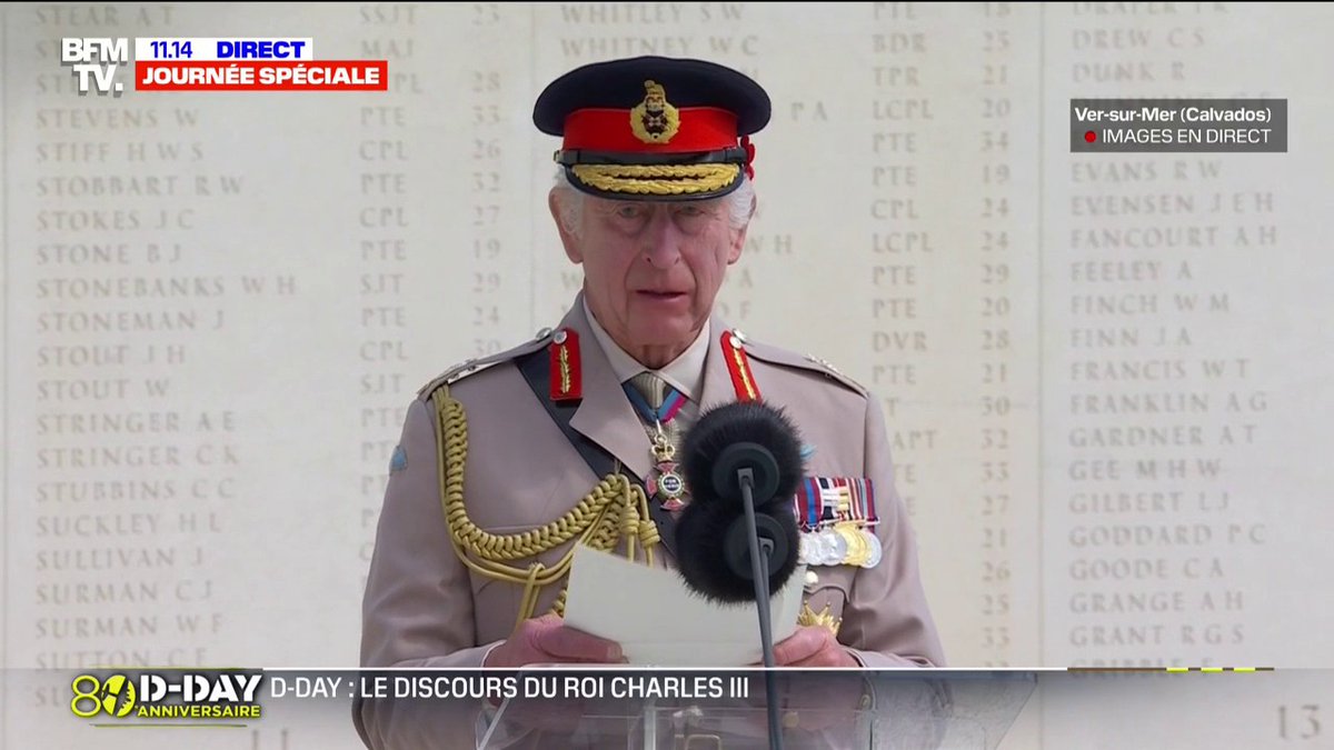 King Charles speaking inFrench today at the British Normandy Memorial. Hard to overstate how much good will this sort of gesture generates 🇬🇧🇫🇷