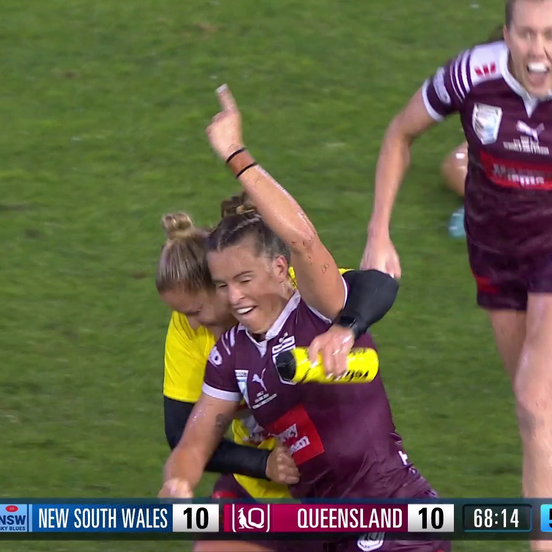 Lauren Brown with the match-winner! ☝ #Origin
