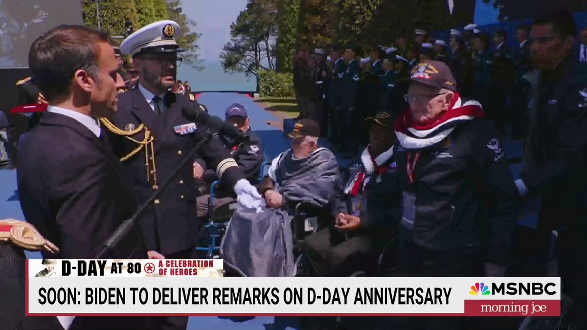 .Mike Barnicle: "This is a powerful, powerful ceremony. The pictures all morning long have been such symbols of where we are today and the memories of what we were 80 years ago. We've got to revive that spirit because it is who we are as a country. We stand up."