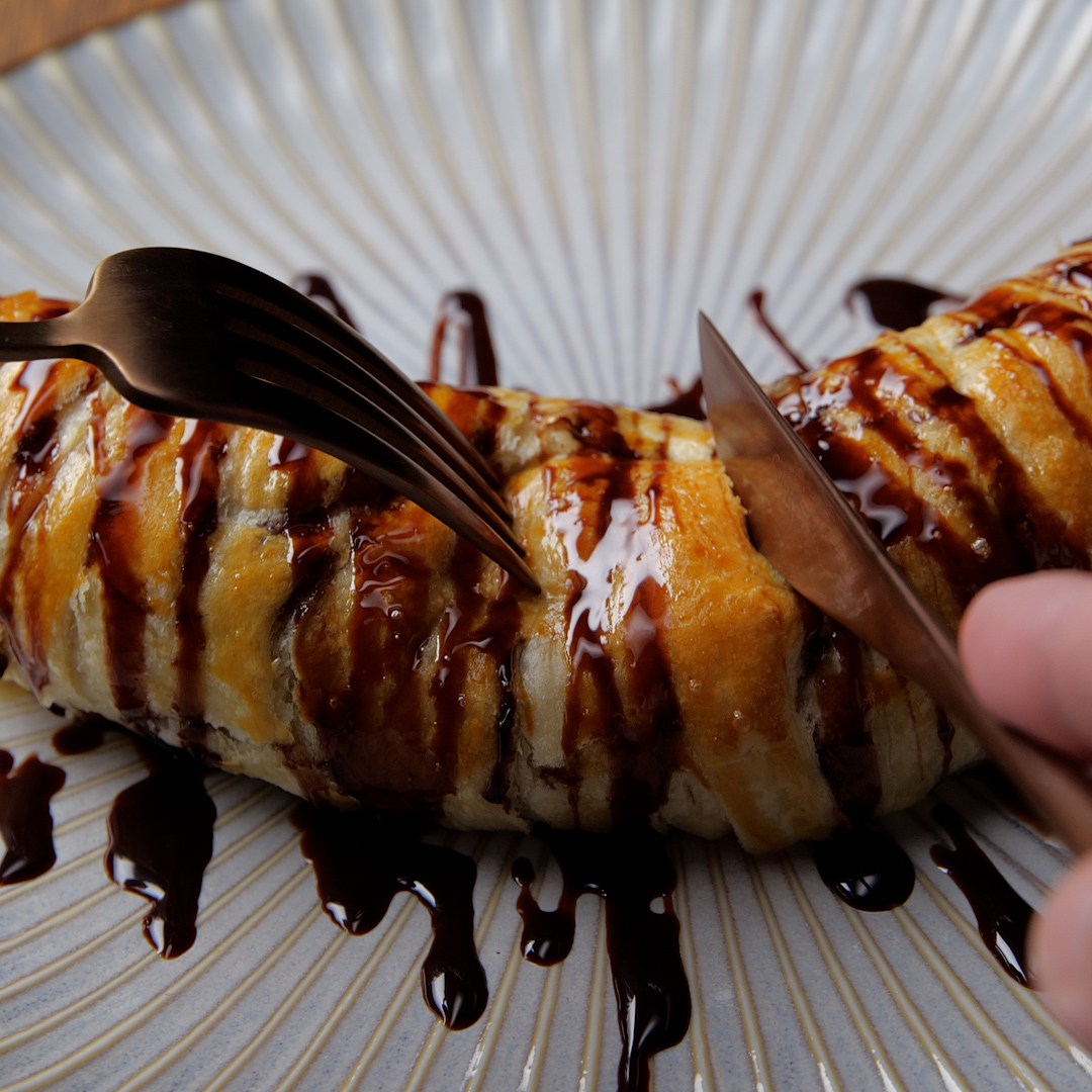 【夢中にさせる美味しさ】サクサクとろーりチョコバナナパイ🍌🍽️ / Banana Chocolate Pie #tastyjapan