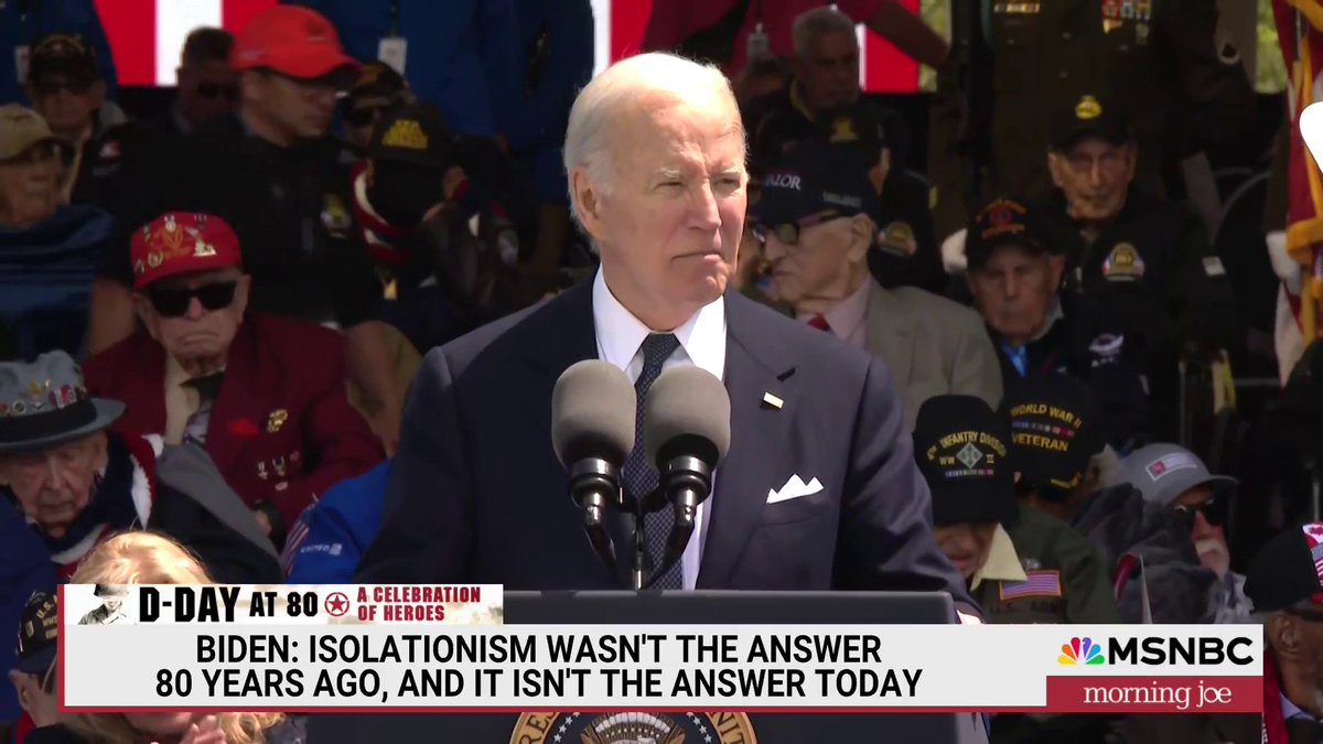 "To surrender to bullies, to bow down to dictators is simply unthinkable... make no mistake, we will not bow down, we will not forget." WATCH: President Biden delivers remarks on 80th D-Day anniversary and draws parallels to the fight in Ukraine