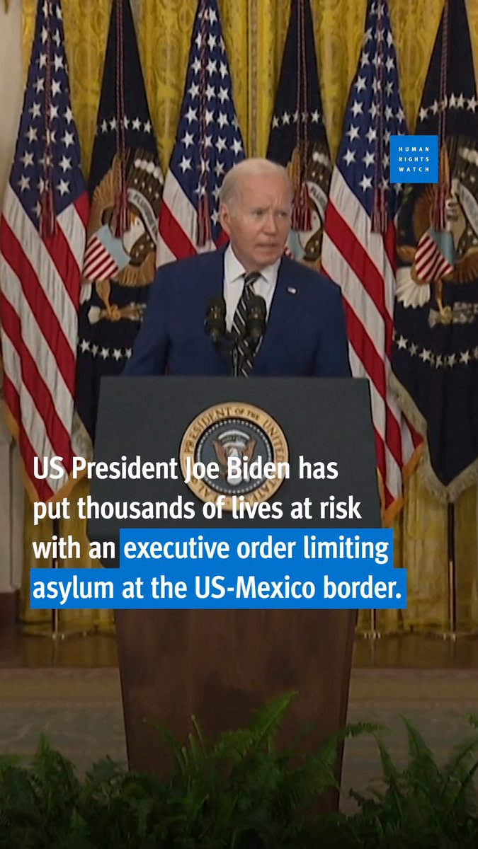Seeking asylum is a human right. US President Joe Biden has put thousands of lives at risk with an executive order limiting asylum at the US-Mexico border.