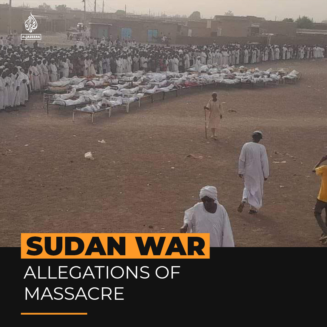 A video has emerged showing dozens of dead bodies in a village in Sudan as the paramilitary Rapid Support Forces continue to fight the army for control of the country.