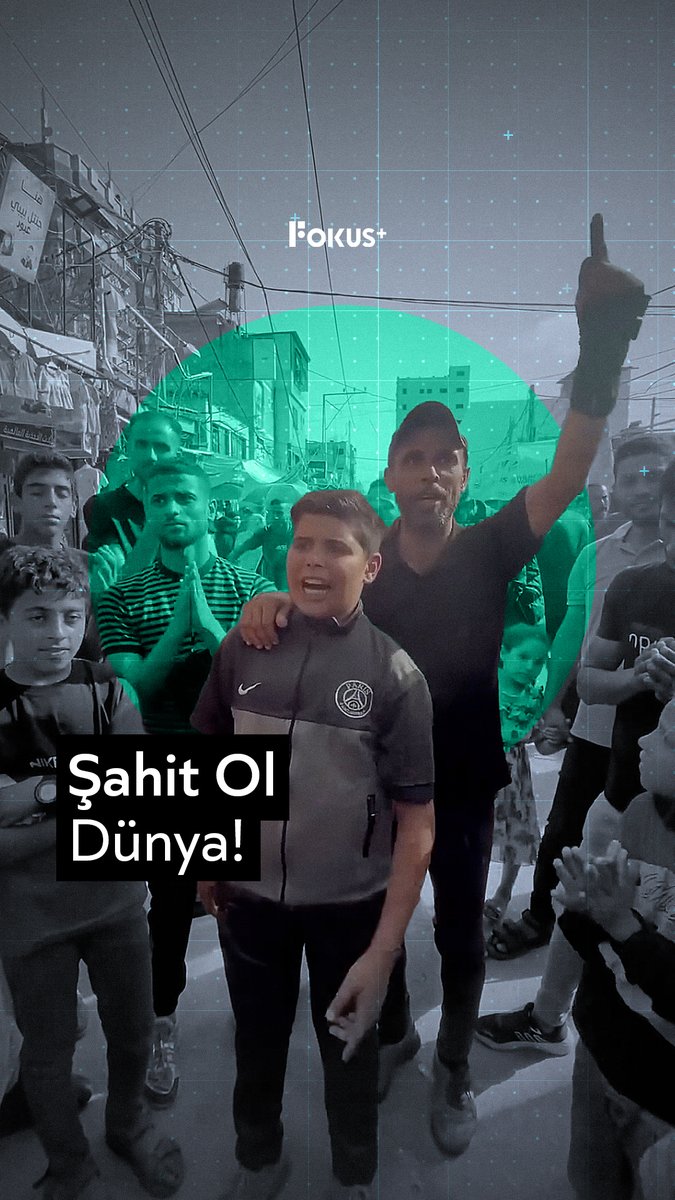 ➕ "Şahit ol dünya; evimizi nasıl yıktıklarına..." ▪️ Gazzeli vatandaşlar dünyaya bu düet ile seslendiler.