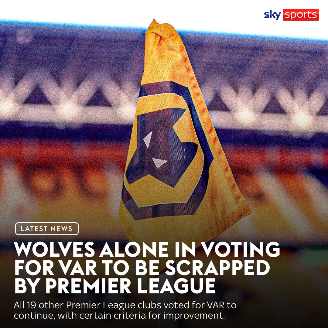 Wolves have released a statement after Premier League clubs voted in favour of continuing with VAR 📄