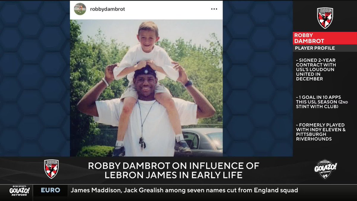 "Hey, LeBron just shouted you out.” 😳 Loudoun United Football Club defender Robby Dambrot joins CBS Sports Golazo Network to share his reaction to LeBron James tweeting about his goal ⚽️🏀