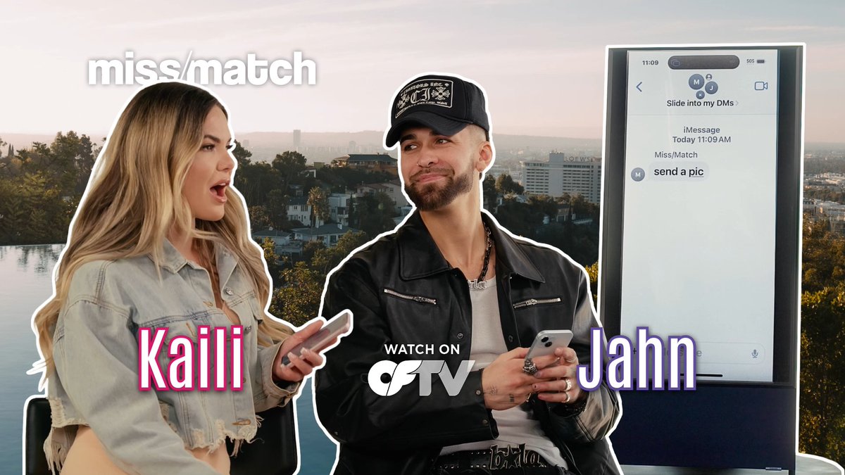 What are Kaili Thorne and Jahn Lemieux DMing each other?! ๐ฒ Watch the sparks fly on an all-new #MissMatch, only on @WatchOFTV! ๐บ Tune in now: