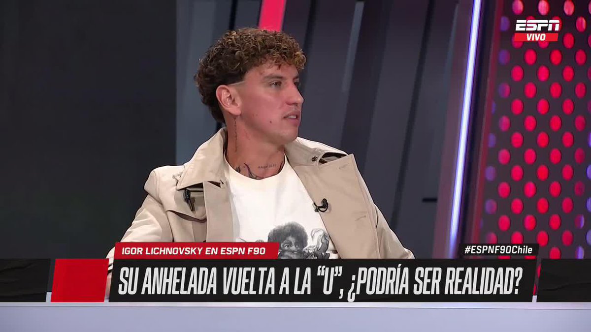 "MI ANHELO ES VOLVER A #UDECHILE, SERÍA PERFECTO" #ESPNF90Chile Igor Lichnovsky al ser consultado por un posible retorno a los Azules: "Soy muy romántico... Es mi casa".