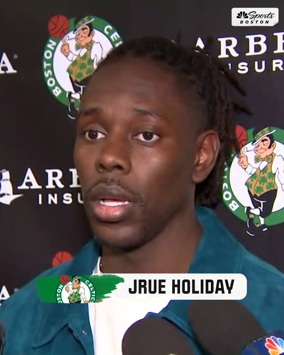 Jrue Holiday: "Even our white guys guard.” (via Celtics on NBC Sports Boston)