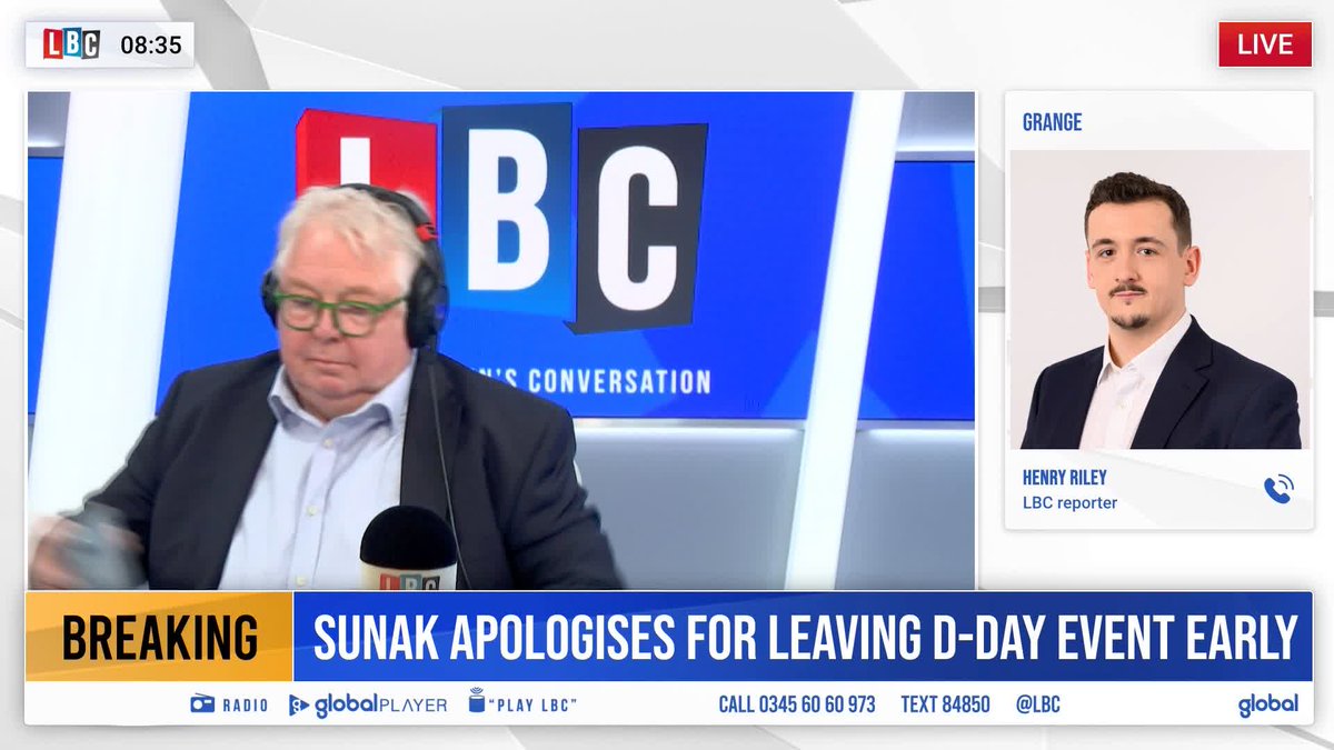 'It was disgusting, I've lost all faith in him.' 'It's disrespectful to our lost comrades and those who were at the service.' Nick Ferrari hears from veterans after Rishi Sunak left D-Day commemorations early.