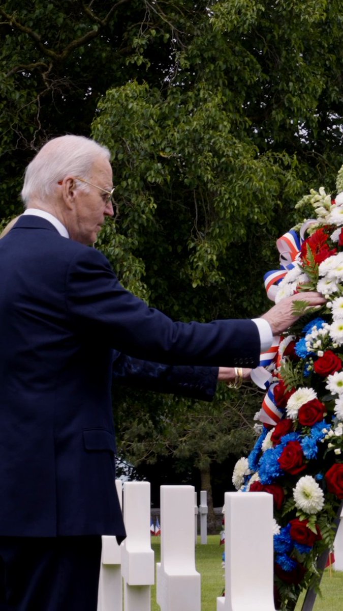 In memory of those who fought, died, and saved the world in Normandy, let us be worthy of their sacrifice and be the generation that – when the history is written of our time – it will be said that we met the moment. That we stood strong and saved democracy in our time as well.