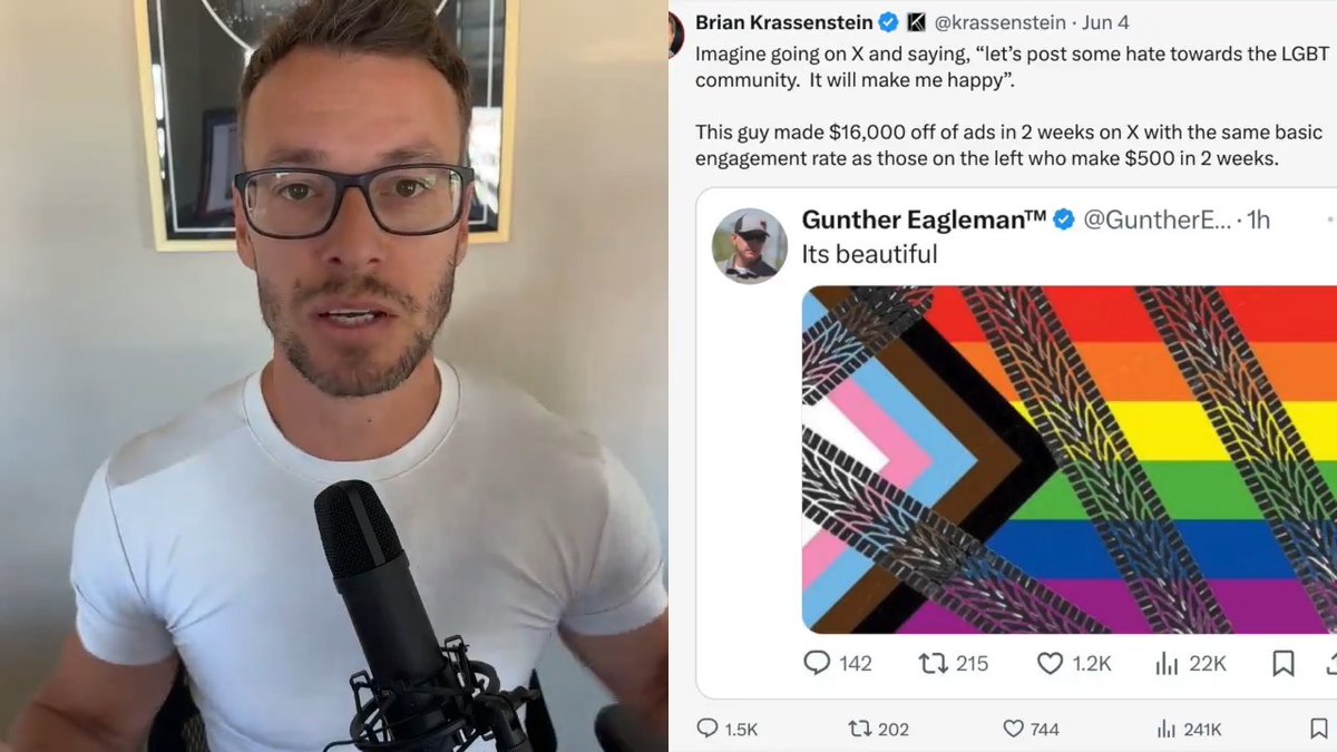 This Hateful X Post Played out in real life 24 hours later… Remember this post I made on Tuesday night calling out the hate Gunther Eagleman and some of those on the right towards the LGBTQ community? Literally the next day (Wednesday) a group of 3 teens defaced an LGBTQ Pride mural by making tread marks on it in Spokane. Ruslan Turko and 2 other teens were then arrested for the First degree felony "malicious mischief", punishable by up to 10 years in jail. Oh, and what does Gunther have to say about the arrests of these alleged felons? Not much. He just called them heroes and asked God to bless them.