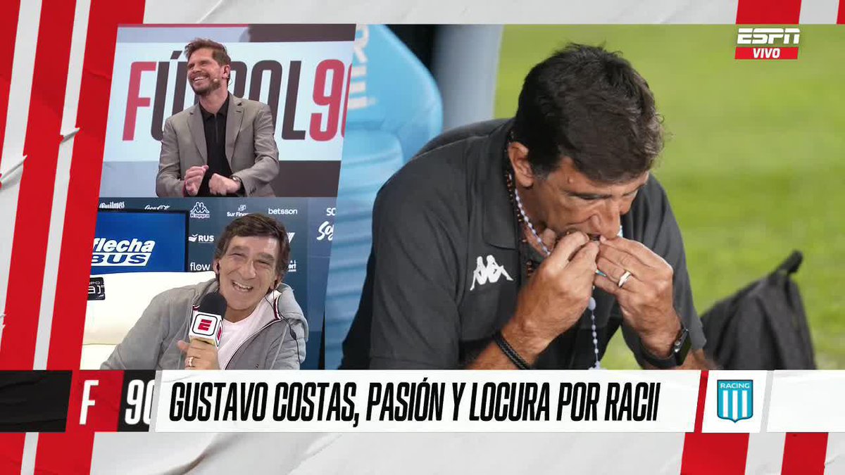 🎙️ Gustavo Costas en #ESPN: 🗣️ "DIOS SABE QUE SOY DE #RACING".