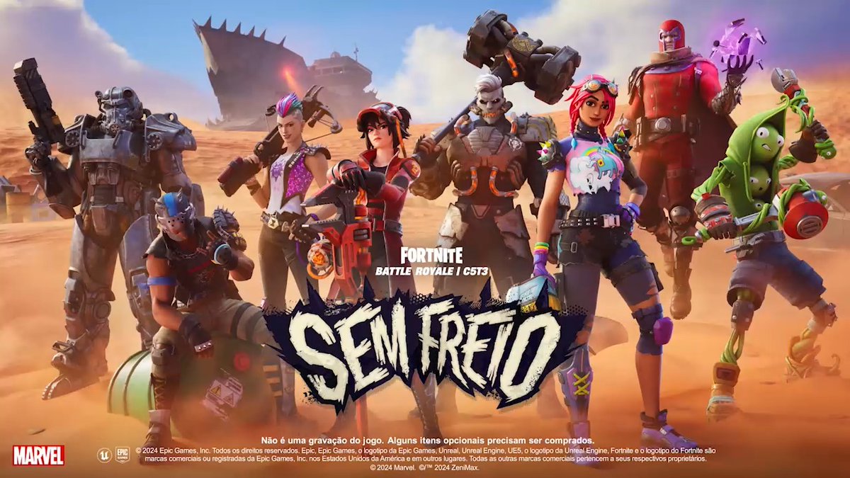 Turbine seu Capítulo 5: Temporada 3 com o novo Passe de Batalha! São mais de 100 novas recompensas imperdíveis, incluindo Trajes, Picaretas, Mochilas, Gestos, Telas de Carregamento e mais! Saiba mais: