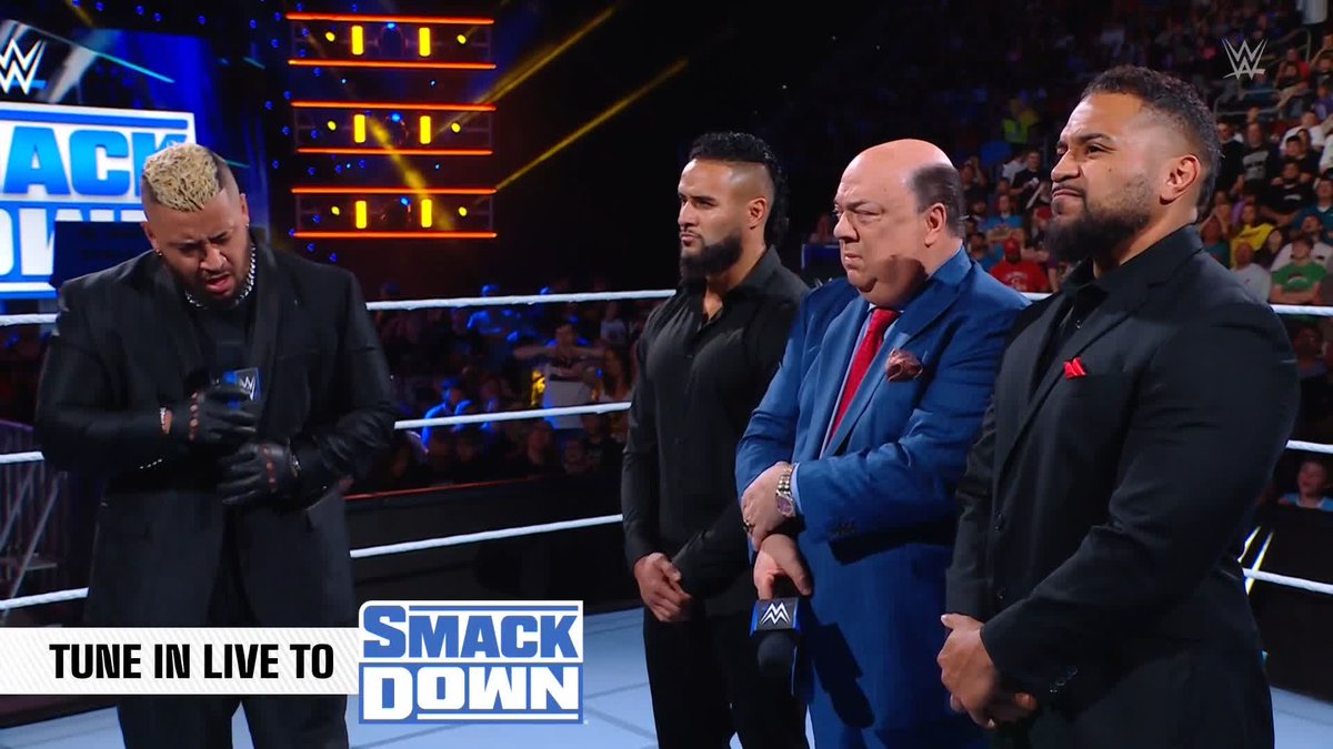 "Shouldn't you be thanking these two..?!" Paul Heyman, blink twice if you need help ️😳 #SmackDown