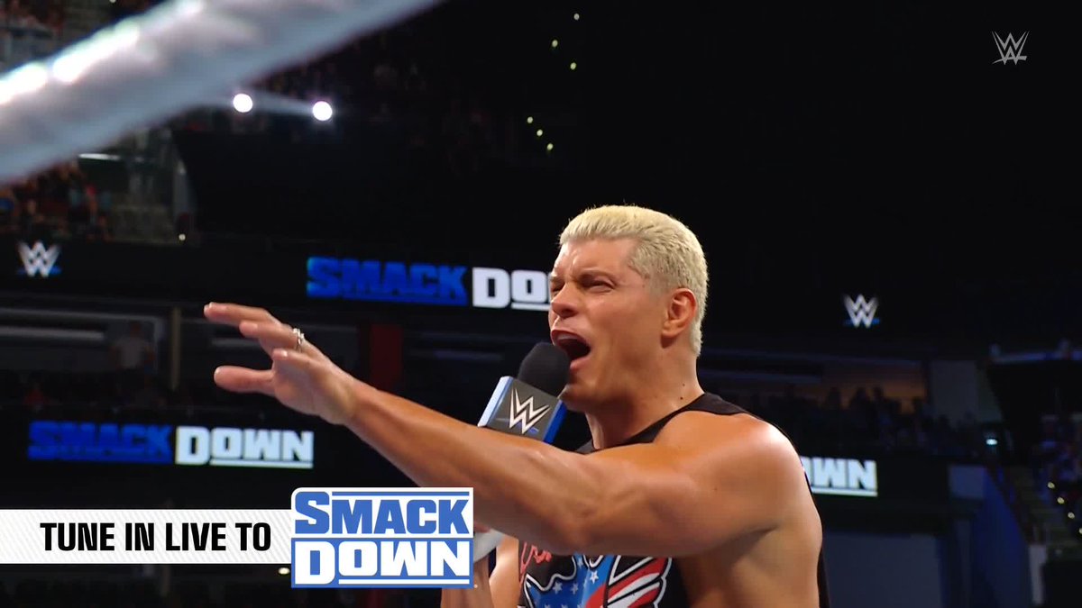 "I'm going to make you say what you should've said last week and that is 'I QUIT!'" Cody Rhodes just raised the stakes and Nick Aldis approved! 🫨 #SmackDown