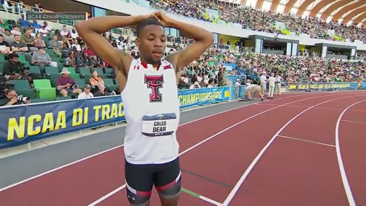 47.23!!!!!!!! No. 2 all-time!!! CALEB DEAN!!! 📺 ESPN #NCAATF x Texas Tech Track & Field