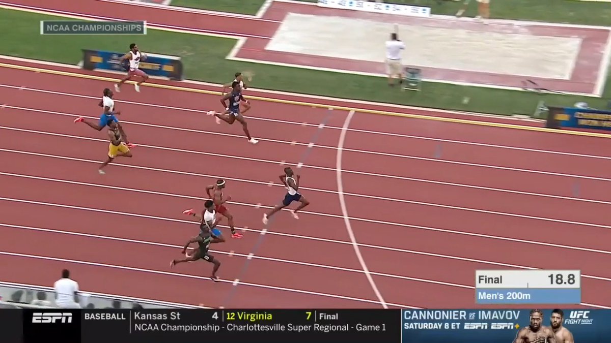 "No one's gonna catch him." Cheickna Traore brings a national championship to Penn State Track & Field/Cross Country in the 200m! 📺: ESPN