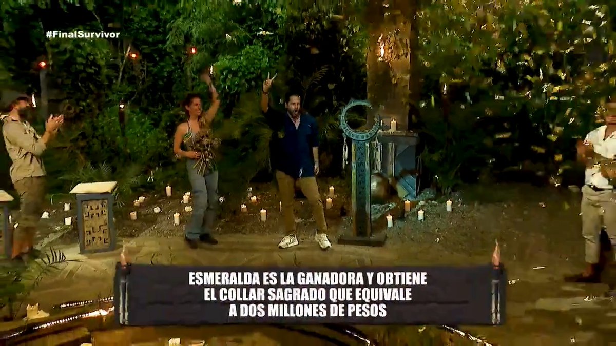 Las votaciones lo han decidido y Esme gana el collar sagrado de Survivor México. ¡Ambos hicieron un trabajo increíble! 🏆🥇🎊 #FinalSurvivor 𝗘𝗡 𝗩𝗜𝗩𝗢 𝗔𝗛𝗢𝗥𝗔 ➡️ 🔥
