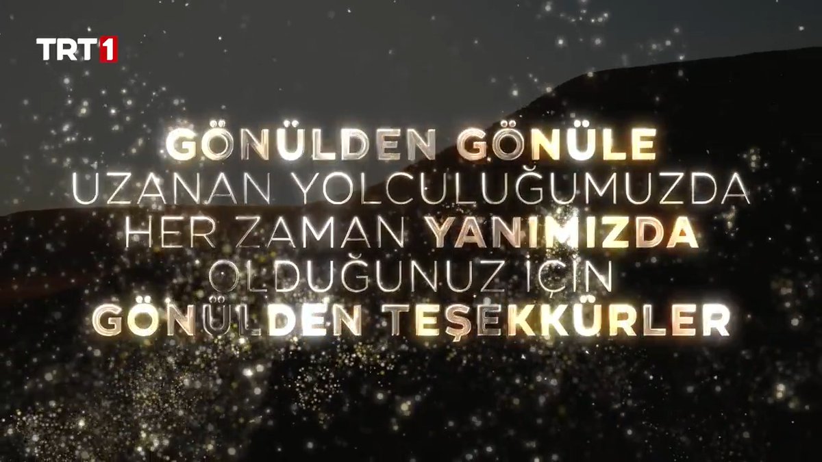 Değerli #GönülDağıAilesi gönülden gönüle uzanan yolculuğumuzda bizleri 4 sezon boyunca yalnız bırakmadığınız için gönülden teşekkürler… ❤️ İyi ki varsınız, yeni sezonda görüşmek dileğiyle. ⛰ #GönülDağı TRT 1