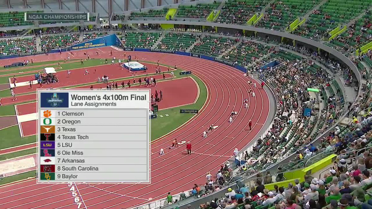 WHAT A START OF THE DAY 👀🏆 Ole Miss wins the 4x100 with a time of 42.34! 📺 ESPN #NCAATF x Ole Miss Track & XC