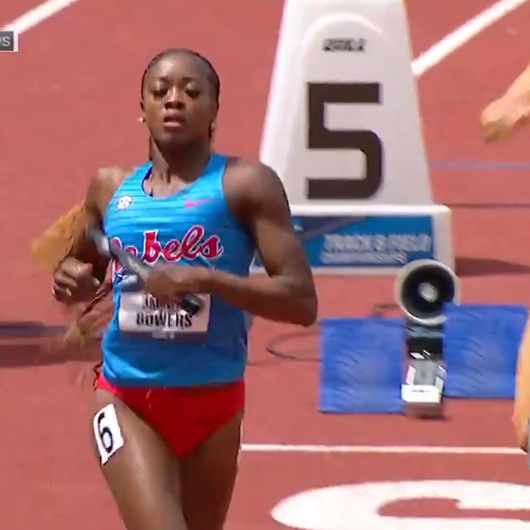 Ole Miss wins the Women's 4x100m final for the first time in school history (42.34) 🔥 Ole Miss Track & XC