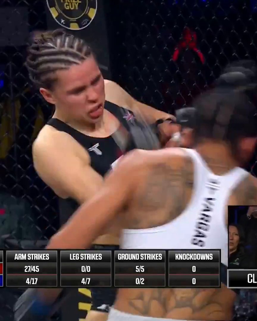 Savannah Marshall gets the first-round knockout in her MMA debut in front of Claressa Shields 😤 #PFLNewcastle (via PFL)
