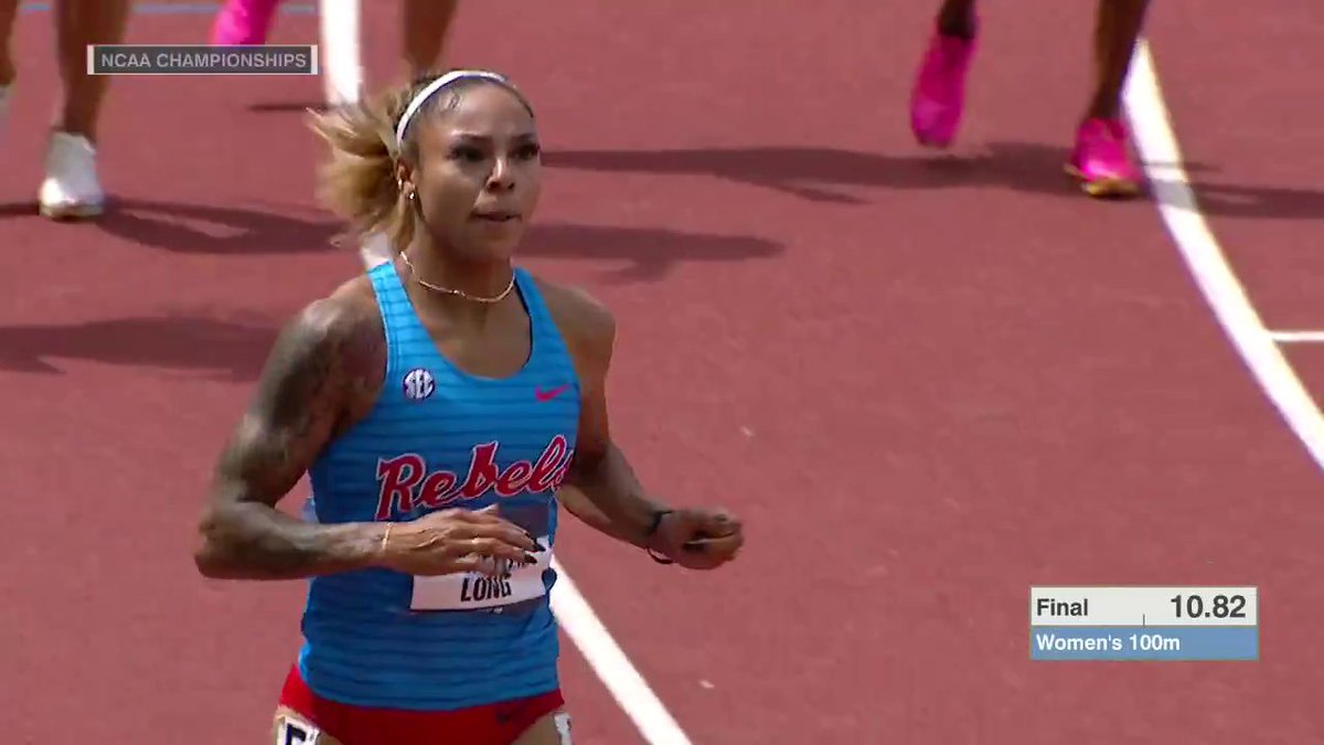MCKENZIE LONG WINS THE WOMEN'S 100M FINAL (10.82) 🔥 Ole Miss Track & XC She sets a new personal record 👏