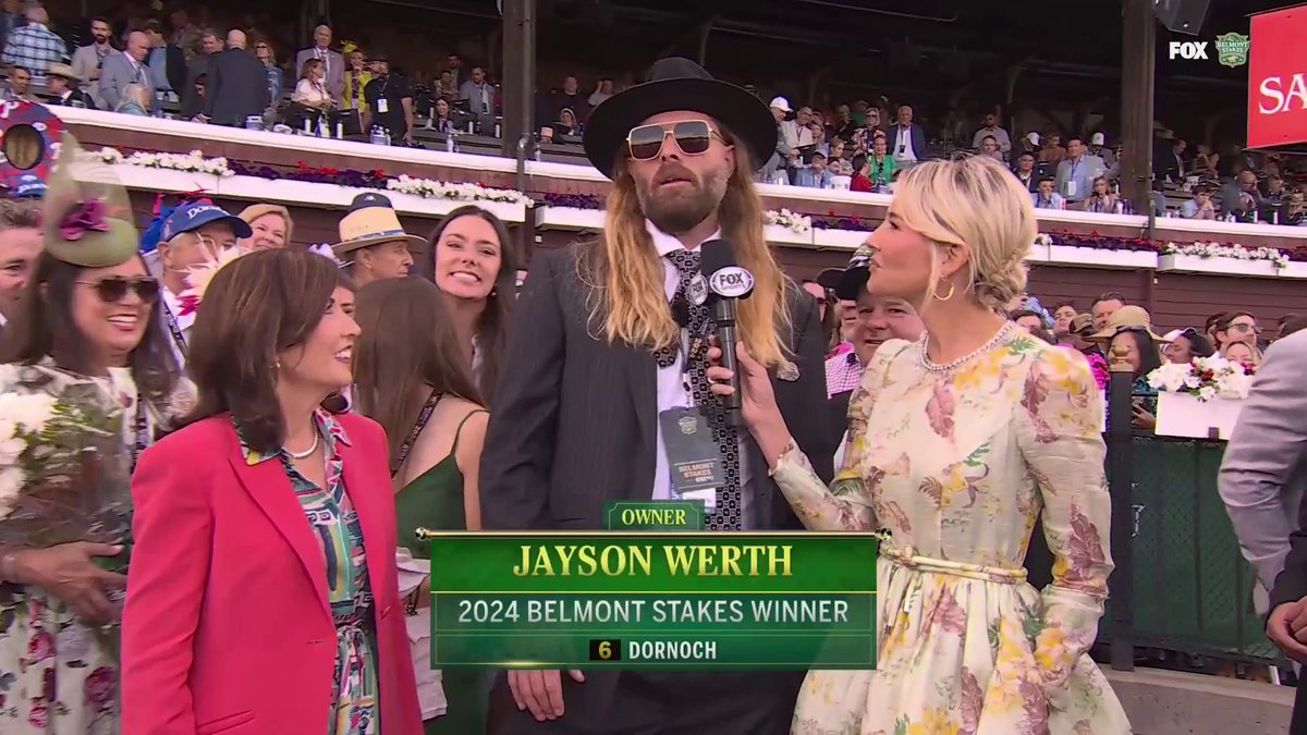 "Horse racing is the most underrated sport in the world, bar none... This is as good as it gets in horse racing; this is as good as it gets in sports." World Champion Jayson Werth co-owns 2024 Belmont Stakes champion Dornoch! 🏆🐎