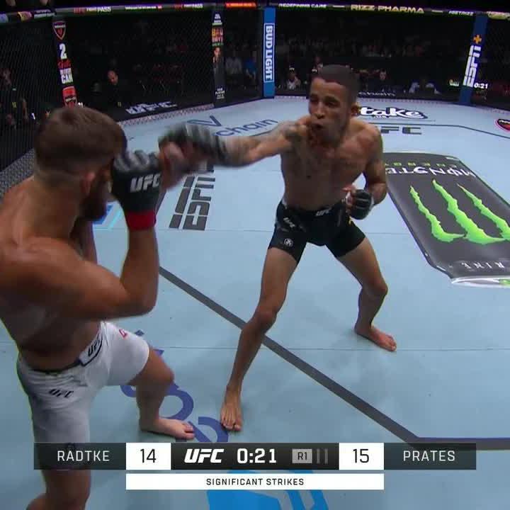 DEVASTATING SHOT FROM CARLOS PRATES 💥 #UFCLouisville