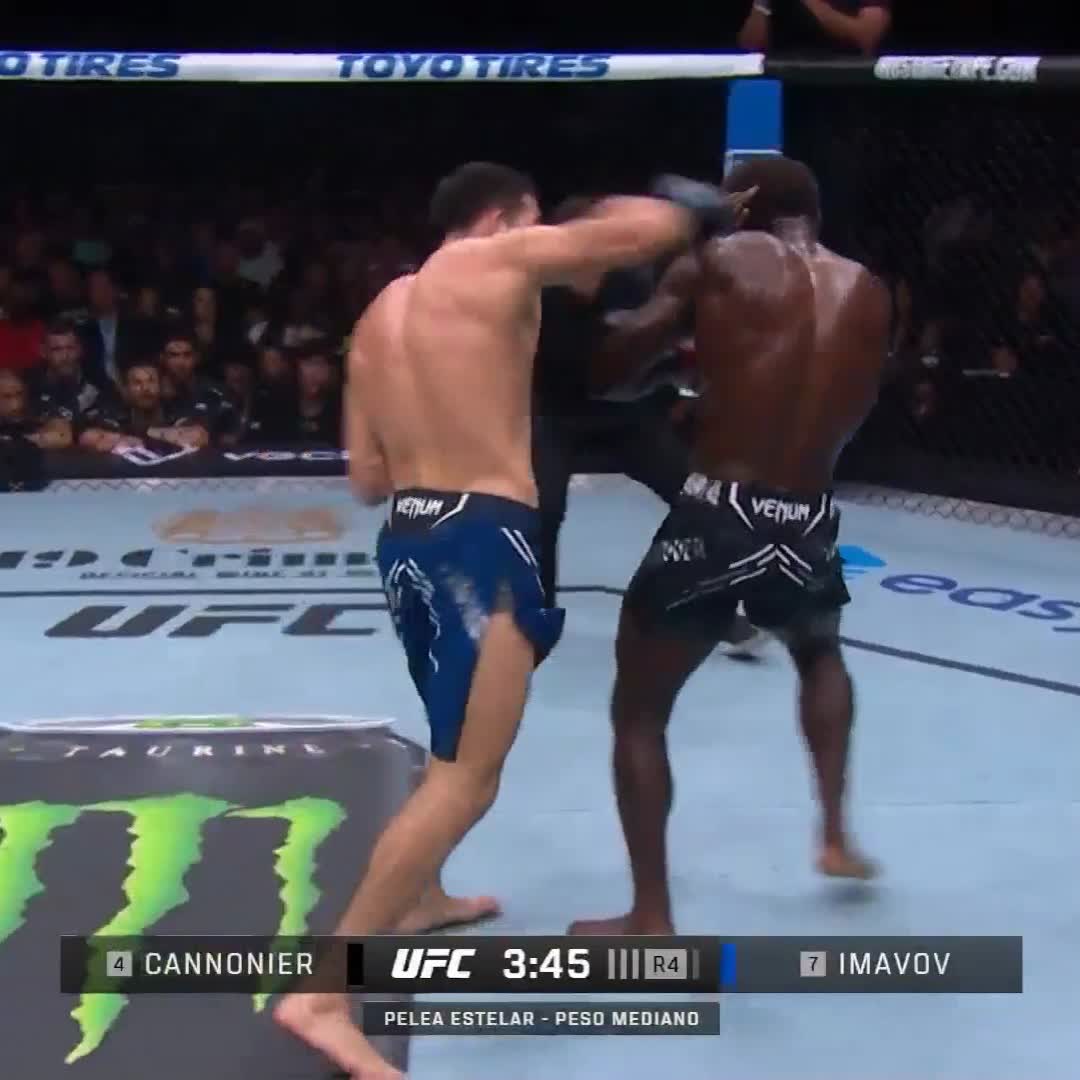La detiene el arbitro! Imavov Nassourdine finaliza #UFCLouisville