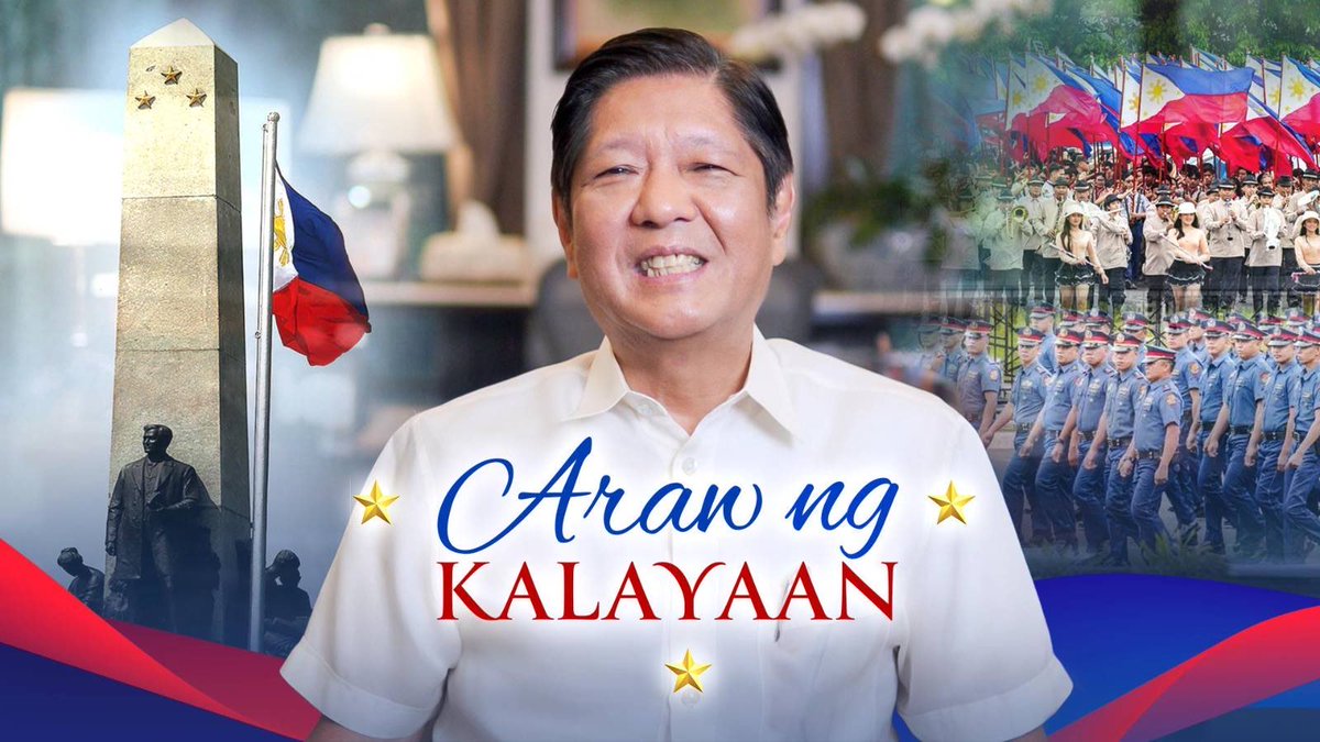 Sama-sama nating iwagayway ang ating watawat at ipagdiwang ang pagiging Pilipino! ๐ต๐ญ Makilahok sa mga programang aming inihanda para sa ika-126 na Araw ng Kalayaan! ๐ Bisitahin ang para sa karagdagang impormasyon. #Kalayaan2024 #BagongPilipinas