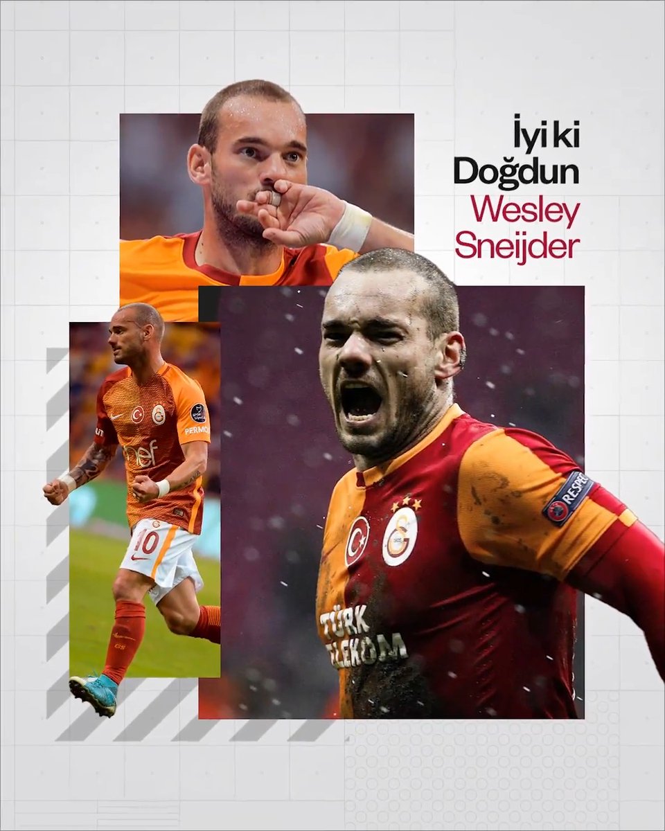 Bugün unutulmaz futbolcularımızdan Wesley Sneijder’in doğum günü. 🎂 İyi ki doğdun Wesley Sneijder! 💛❤️