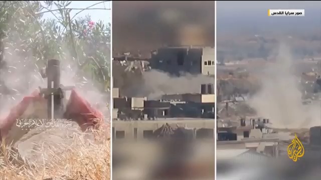 مشاهد تبثها سرايا القدس لما قالت إنها لعملية مركبة قام بها سلاح المدفعية والقنص في تل الهوى #حرب_غزة #الأخبار