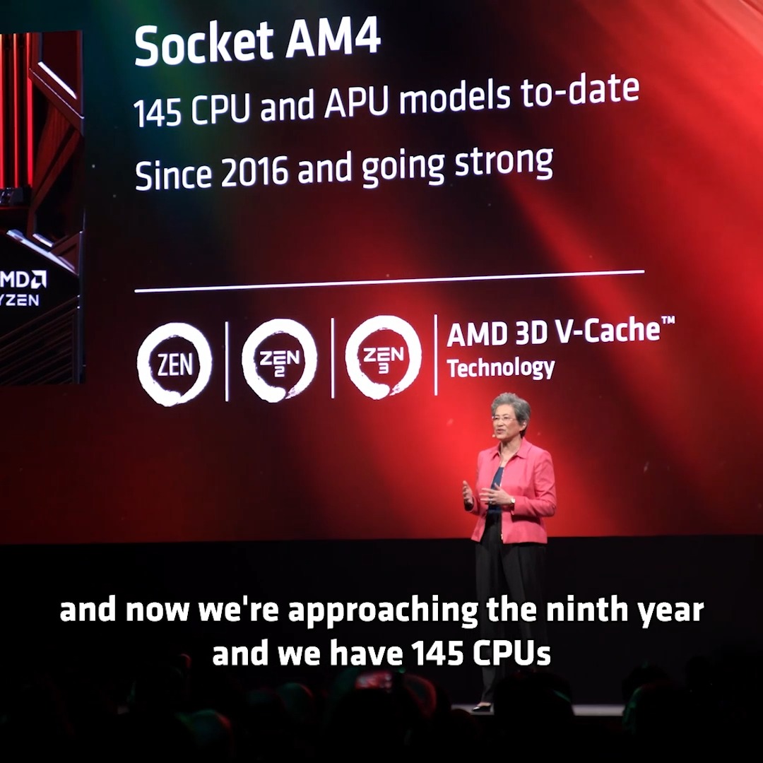 Unmatched socket longevity. 💪 When you buy AMD, you buy upgradability. AMD Socket AM4 launched in 2016, and we're still building on its legacy.