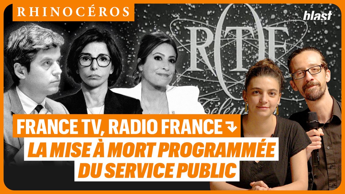 🦏 France TV, Radio France : la mise à mort programmée du service public ➡️ Dans cet épisode de Rhinocéros, @UsulduFutur et Lumi se penchent sur une réforme dangereuse et très contestée : celle du service public de l'audiovisuel.
