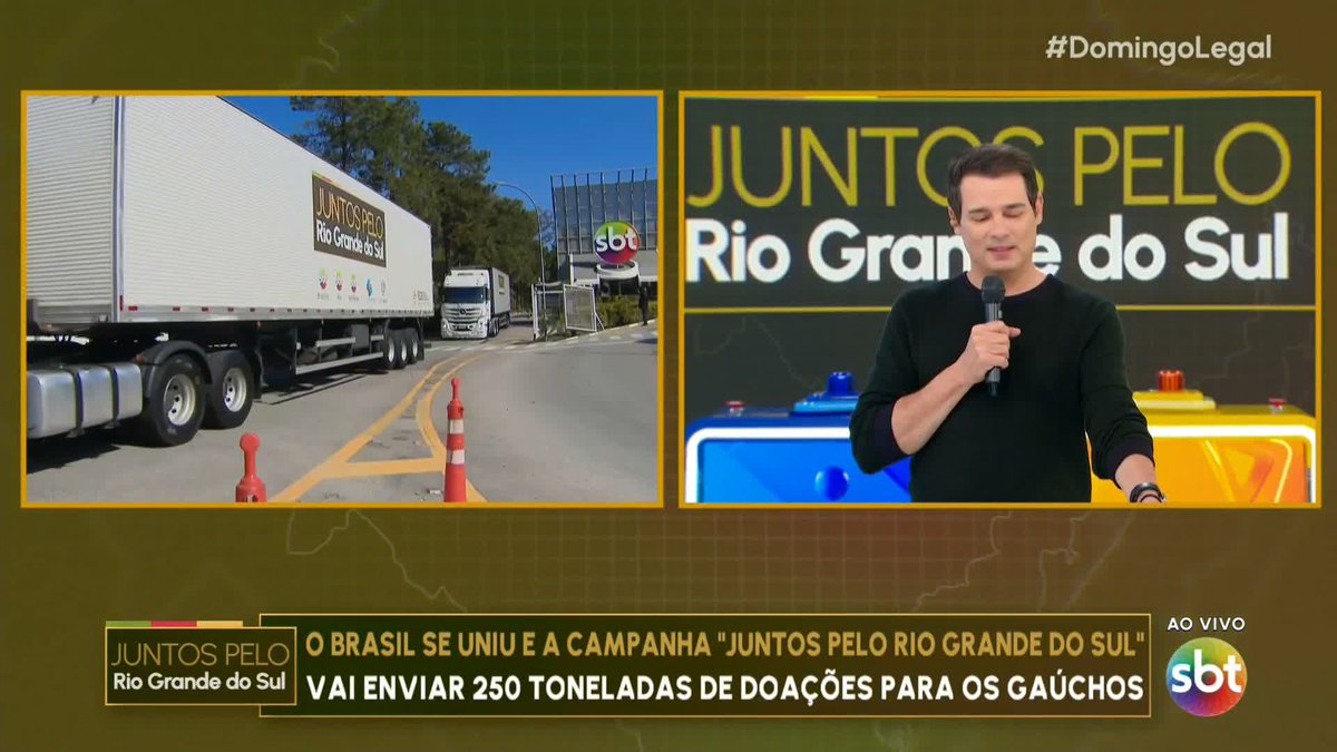 Que cena emocionante as carretas saindo do SBT! #DomingoLegal