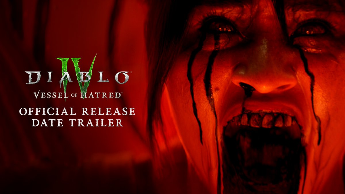 The battle against Hatred has only just begun. Pre-purchase #VesselOfHatred today and instantly unlock #DiabloIV in-game rewards. Available October 8th: