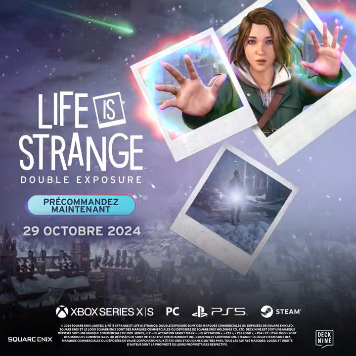 Max Caulfield revient dans #LifeIsStrange Double Exposure, une nouvelle affaire de meurtre surnaturelle développée par Deck Nine Games. Disponible le 29 octobre 2024 sur Xbox Series X|S, PlayStation 5, PC, et également sur Nintendo Switch à une date ultérieure #lisdoubleexposure