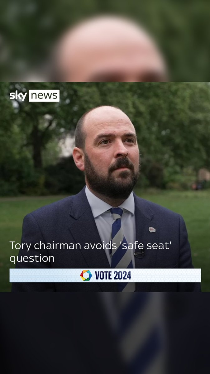 Tory chairman Richard Holden avoids questions on being 'parachuted into a safe seat'.