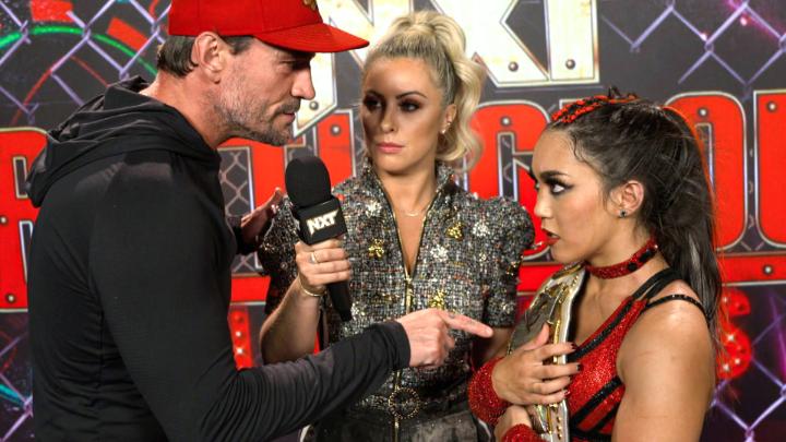 EXCLUSIVE: #WWENXT Women’s Champion roxanne refuses to take player/coach’s advice and calls him a hypocrite. #NXTBattleground