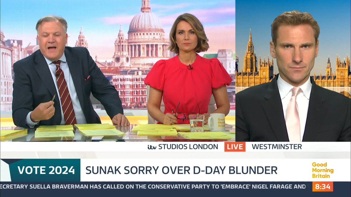 'Clearly it was a mistake.' Policing Minister Chris Philp MP is asked what he thinks about Rishi Sunak's decision to leave the D-Day commemorations early. He says 'no one can doubt his commitment to Veterans.'