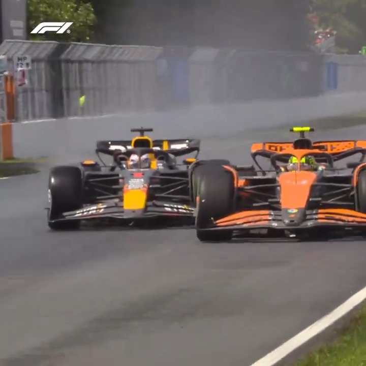 Lando Norris with the bit between his teeth 💪 The McLaren Mastercard Formula 1 Team driver takes the lead with two mega moves 🕺 #F1 #CanadianGP