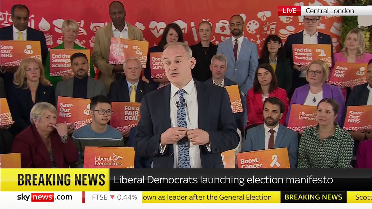"Caring has been in the shadows for far too long and I'm proud that as a party, we've brought it into the light." Sir Ed Davey, the leader of the Liberal Democrats, is launching the party's manifesto. Politics Hub: 📺 Sky 501