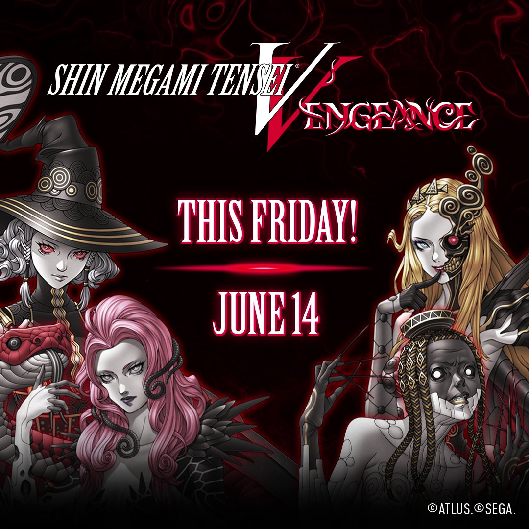 Shin Megami Tensei V: Vengeance releases THIS FRIDAY! 🔥🖤 Don’t miss out, pre-order now: