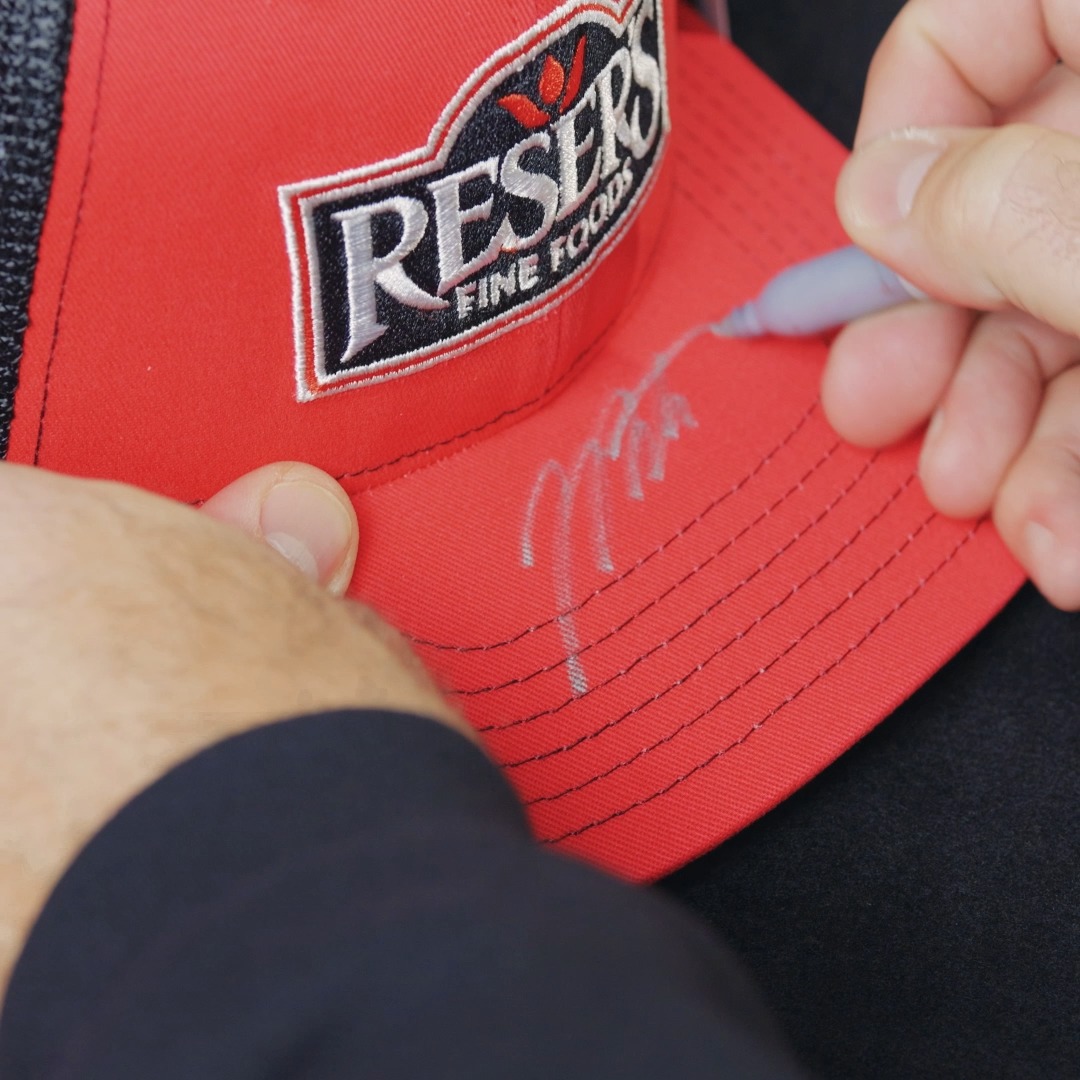 Get geared up for Reser's "on the hood" at Iowa Speedway with a Reser's #19 hat autographed by @martintruex_jr! 🖊️🧢 Give us a like, follow, and tell us in the comments about your fondest memory with your dad for a chance to win and we'll randomly select 19 lucky winners! 🏁