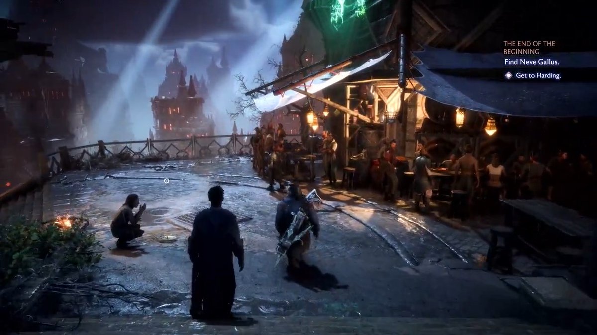 Enjoy this sneak-peek at tomorrow's Gameplay Reveal! Rook and Varric arrive in the stunning - and seedy - city of Minrathous. Little do they know what dangers await. Tune in tomorrow to find out: #DragonAge