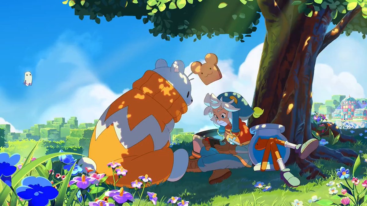 Did you love the animation in our Switch release date trailer? So did we! It's by the excellent Sunshine Animation, and features some of our most huggable Spirits: Hygge, Fishbo, Lookachoo, and Breadmaus :3