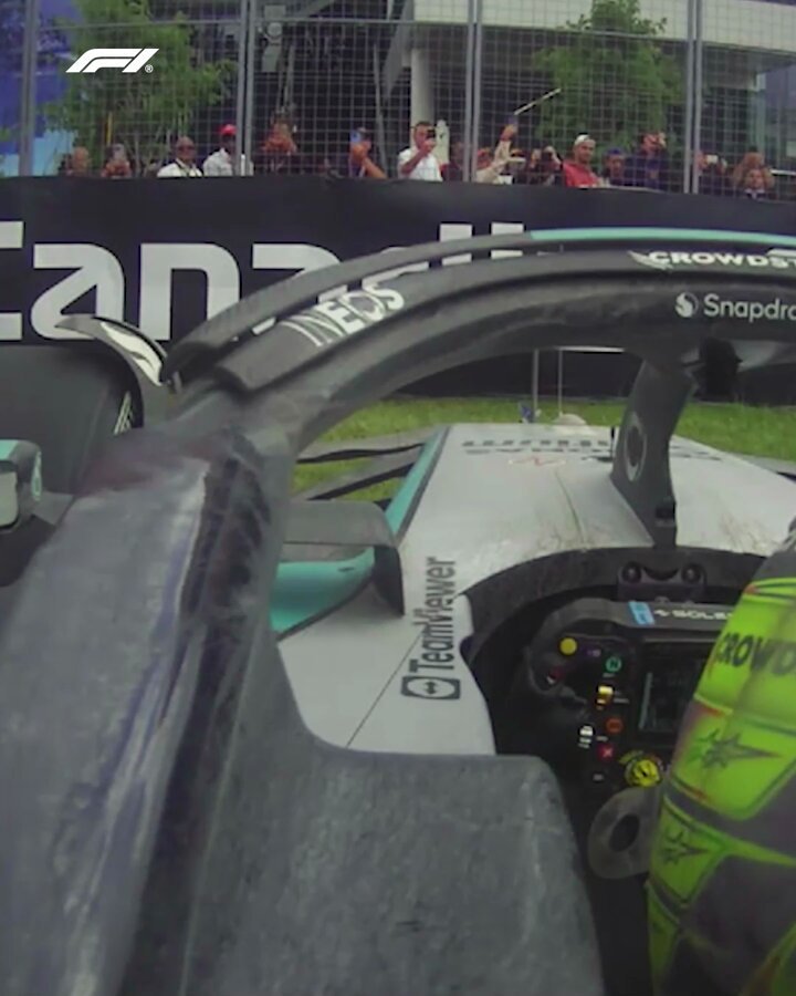 It’s radio silence from a disappointed Lewis in Canada 🗣️❌ #F1 #CanadianGP