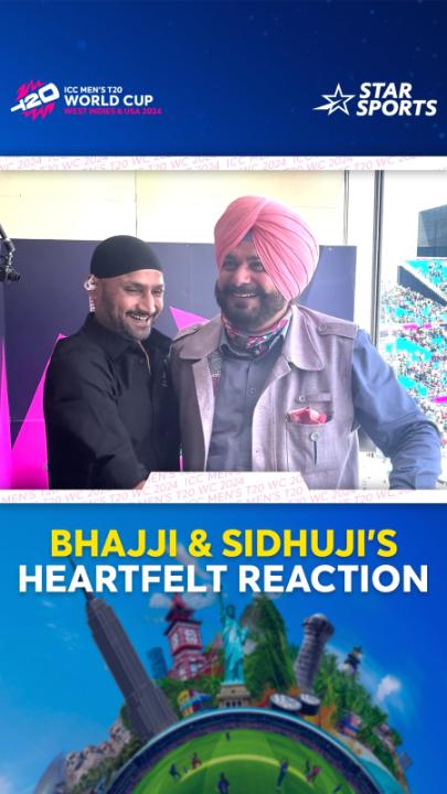Iss jodi ko nazar na lagge! 🤌🏻 Watch Harbhajan Turbanator & Navjot Singh Sidhu's touching reaction from #SAvBAN from the comm box! 🤗 #T20WorldCupOnStar #T20WorldCup